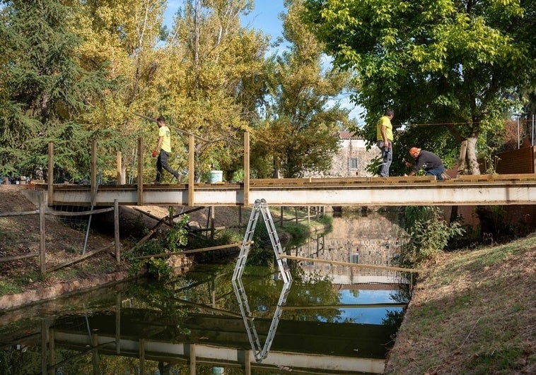 Obras de mejora el parque de La Isla y el entorno de Proserpina en Mérida